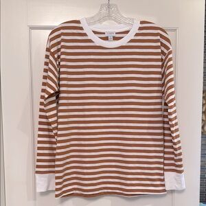 J Crew long sleeve cotton striped top